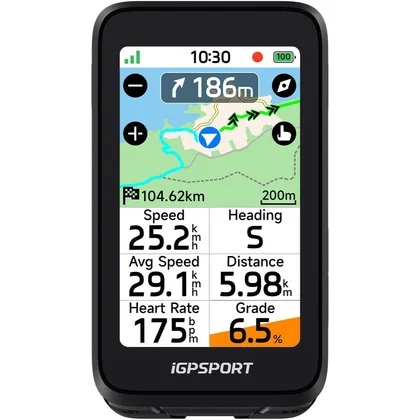 iGPSPORT BiNavi Air - GPS bike computer with 3-inch touchscreen and smart rerouting